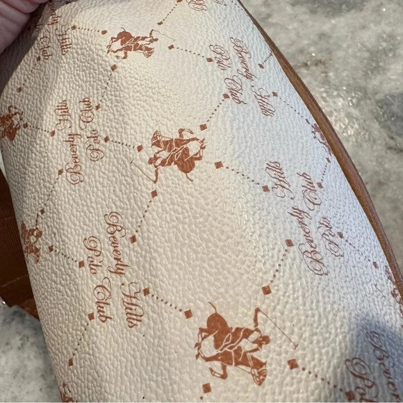Beverly Hills Polo Club Fanny Pack White and Brown Adjustable Waist Size O/S - Picture 6 of 8